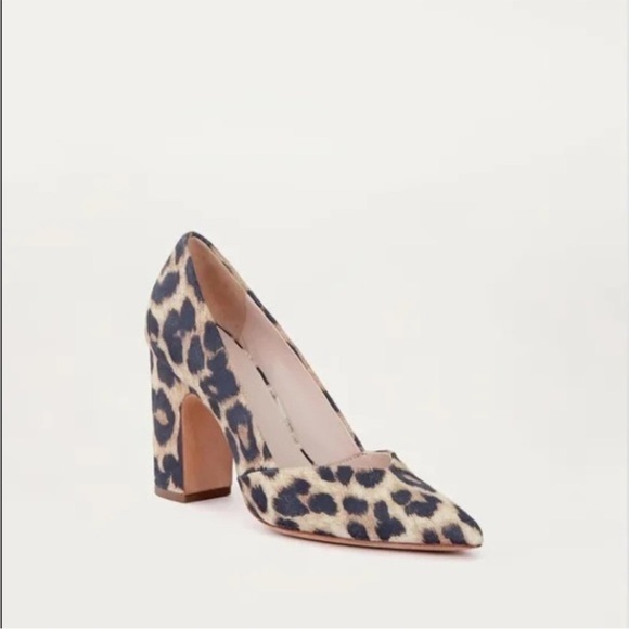 Loeffler Randall Paulina Suede Leopard Print Pumps Point Toe Designer Shoe 7.5 - Picture 3 of 13